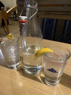 Water with lemon. Honestly loved this