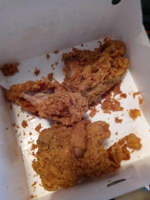 Dried up chicken