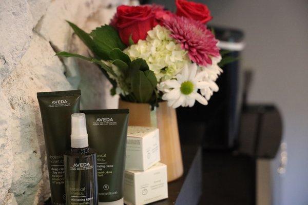 We use Aveda products for all of your customized faicals.