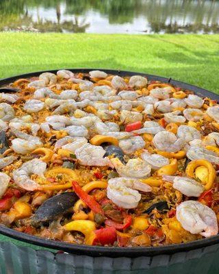 Paella de Mariscos en proceso