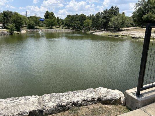 Rainwater overflow pond