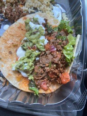 Steak taco