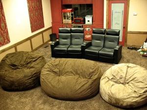 Home Theater chairs with Cuddle Bags