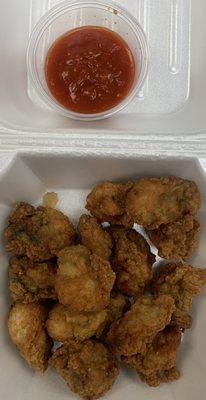 Fried oysters