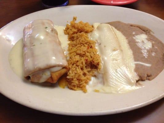 Chimichanga and enchilada yum yum