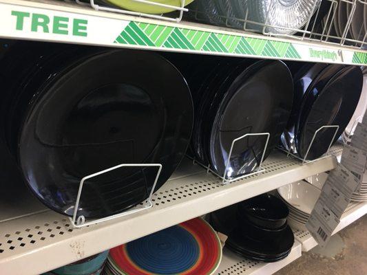 $1 plates and bowls. I have a kitchen full of these