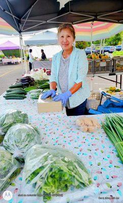 Purchased 1 bag of purple sweet potatoes from this sweet vendor.