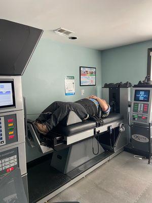 Lumbar decompression on DRX 9000