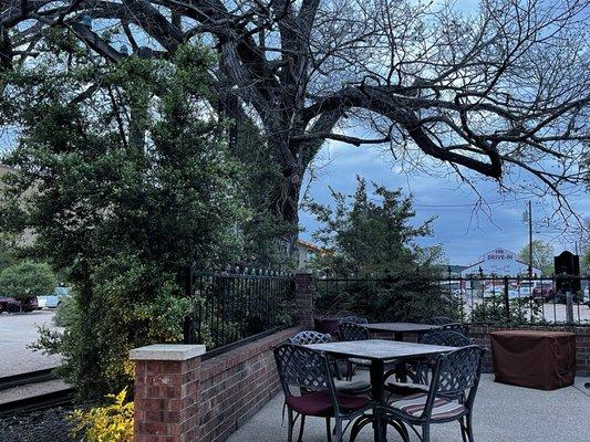 Outdoor seating on the patio