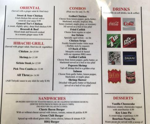 Old House Cafe Menu