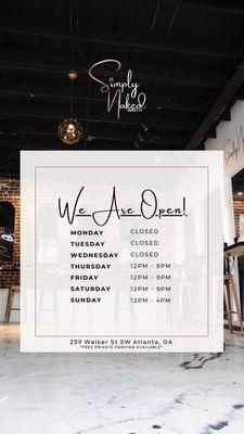 Store Hours & Address