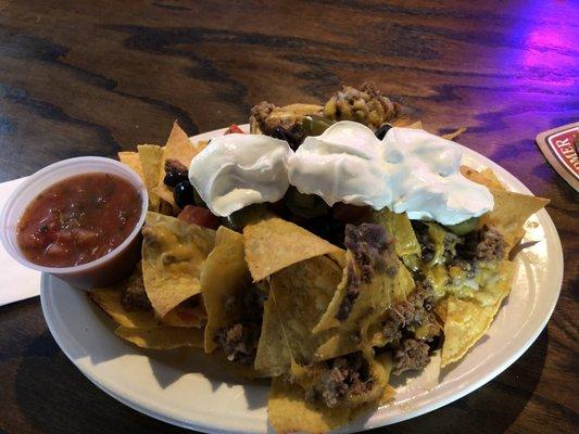 Grand slam nachos with beef