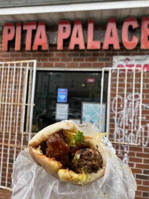 Kufta Kabob Pita with Everything