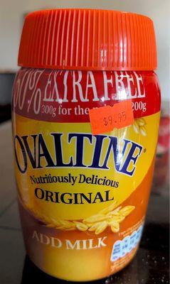 Chocolate ovaltine bought from the side store