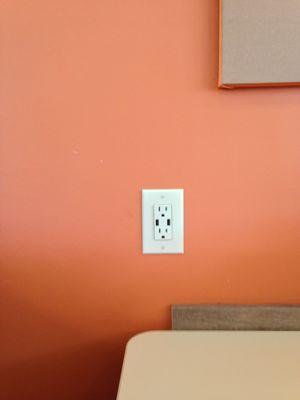 thank you! wall outlets everywhere.