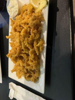 Sumptuous fried clam strips