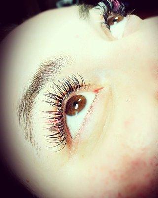 Colored lash extensions