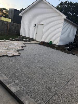 Starting to lay pavers