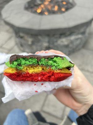 Rainbow cookie Whoopee Pie