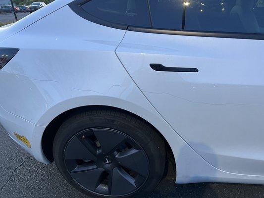 Keyed car, before service