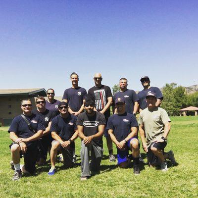 Training the Yucaipa Fire Department in Yoga