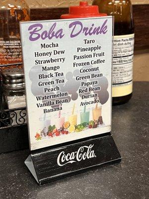 Boba flavors