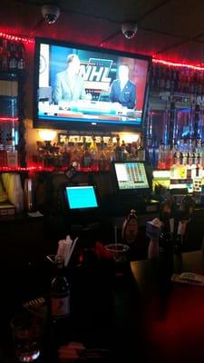 Nice, small local watering hole.  Dart playing.  Four TV'S with sports on them all.  Fair prices for drinks.