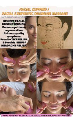 Facial and facial  Lymphatic Drainage Massage are available