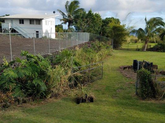 200 feet Hilo Side of Chain Link Fence