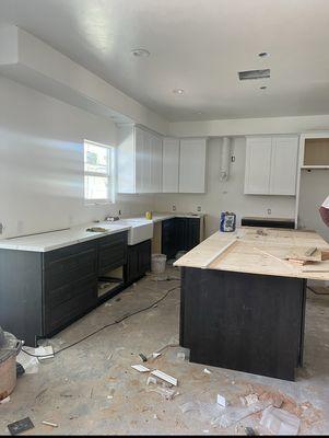 Kitchen lights (prior to completion)