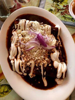 Chicken Enchiladas with Mole Sauce