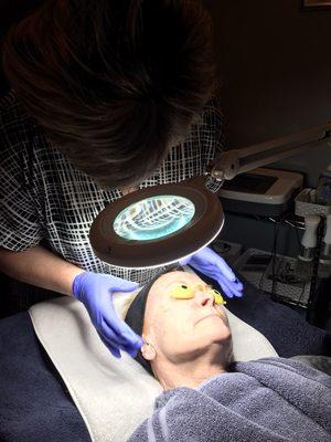 Thorough skin analysis and treatment suggestions are part of your facial experience.