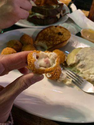 Chicken cordon bleu nuggets