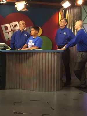 My son Damien on "Do The Math" show.