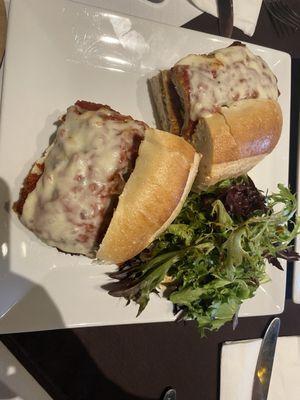 Chicken Parmigiana sandwich