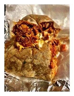 Tinga Burrito(Pulled Chicken w/Chipotle Sauce) Tastee!!! La Piri !..Great Food!Great Service!Dine In Take Out Delivery ! So Good!Cool!