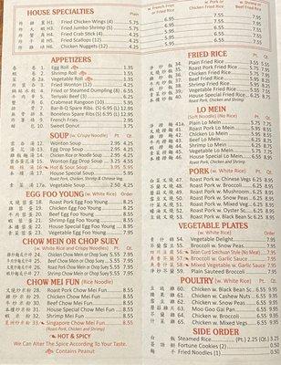 Menu part 1