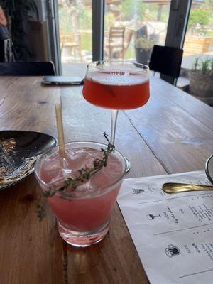 Strawberry smash and berries cocktail