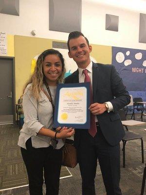 Attorney Nicholas Mireles volunteering at a DACA Renewal Event - Watts, California