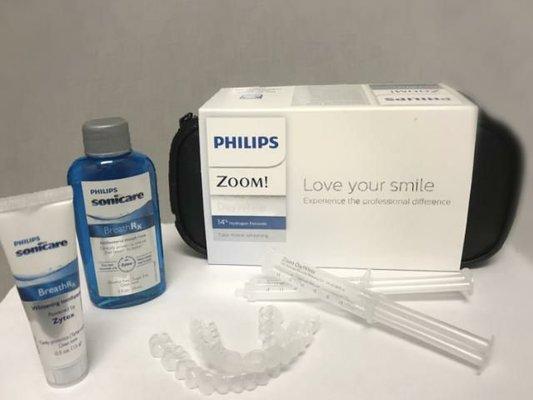 Our practice offers many Zoom! Whitening options!