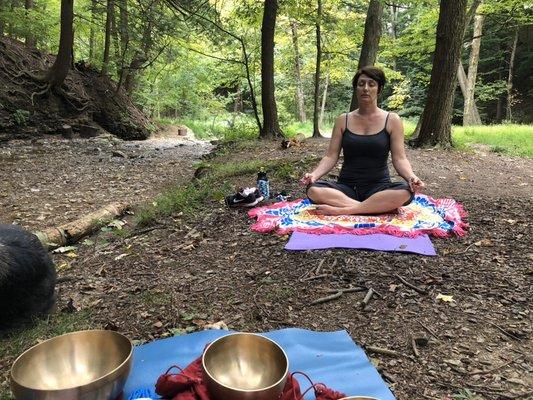 Forest Bath with singing bowls.