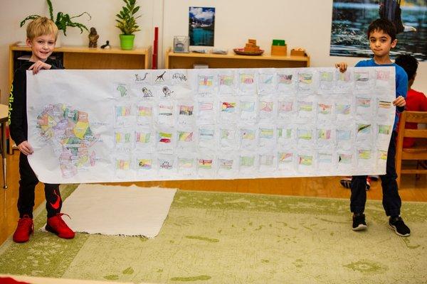 Our Children's House students (K3 - K5) can name and color all the countries in Africa. Well done students!