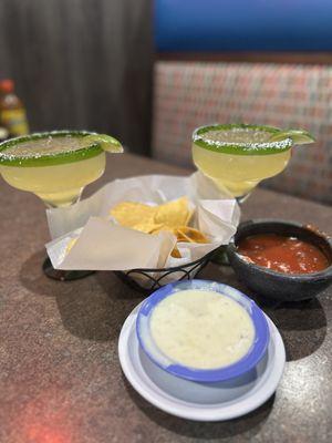 The margaritas, questions, salsa and chips are a great way to start.