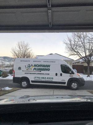 Hoffman Plumbing Van. Oh ... and I almost forgot.  Giovanni was ready to end his day but instead he repaired a potential nightmare.