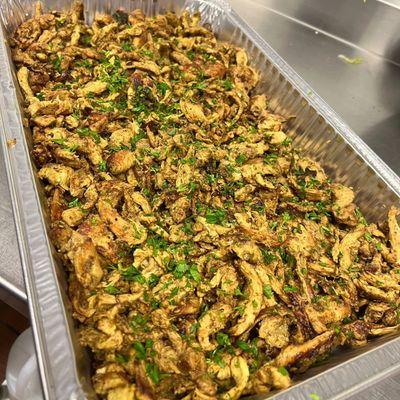 Chicken shawarma tray for catering