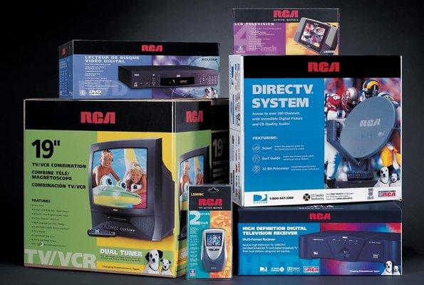 Brand Design and Packaging Design: RCA Consumer Electronics.