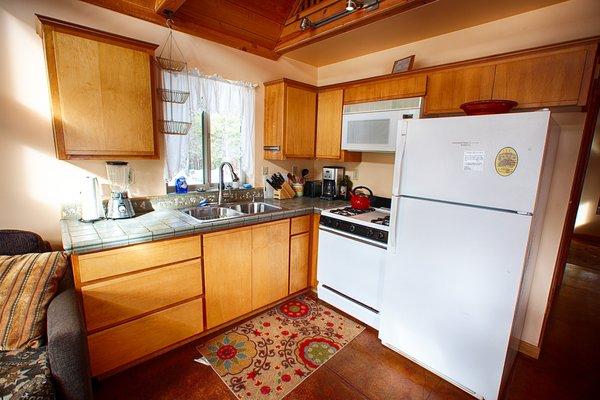 Kitchen area of the Sage Cabin