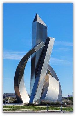 The Tribute to Freedom sculpture.