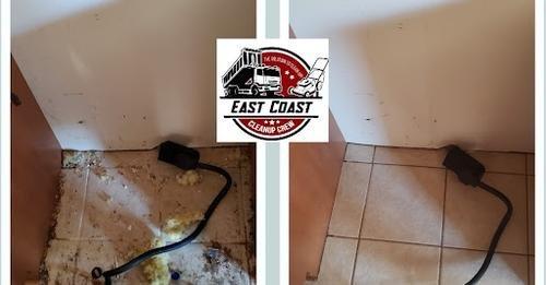 Before and after of a move out cleaning, rental property. Sanford, NC