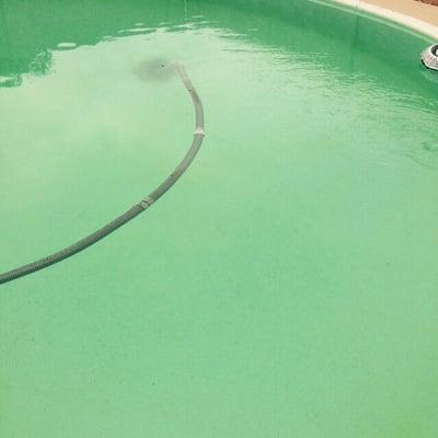 My pool after adding water great work eh?